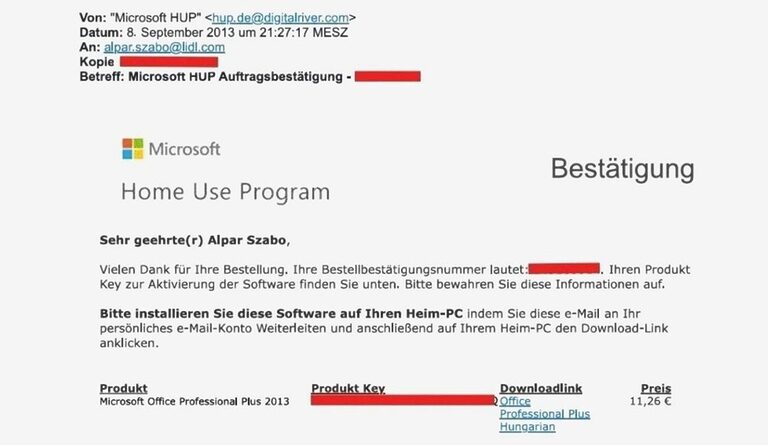 Microsoft Office szerződés
